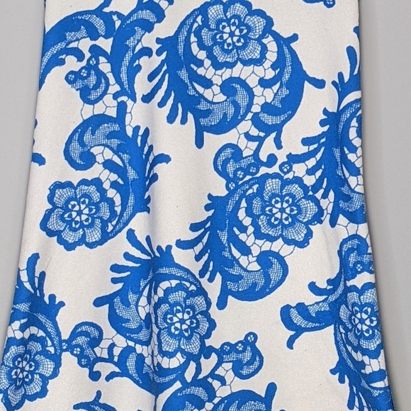 Lululemon Free To Be Tank Top Laceoflage Polar Cream Beaming Blue Paisley Size 2 - Picture 4 of 9